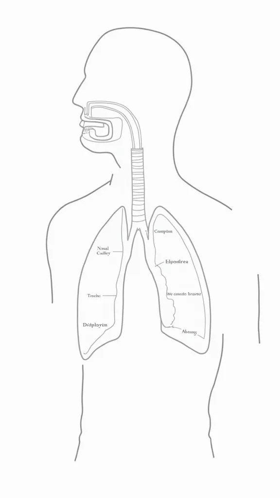 página para colorear del sistema respiratorio